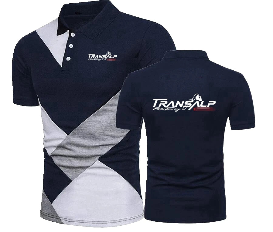 Motorcycle Transalp Style 650 XL700V Men Splicing Polo Shirt Hondaed T-Shirt F1 Motorcycles Fans JDM HondaeS Tee Polos TShirts