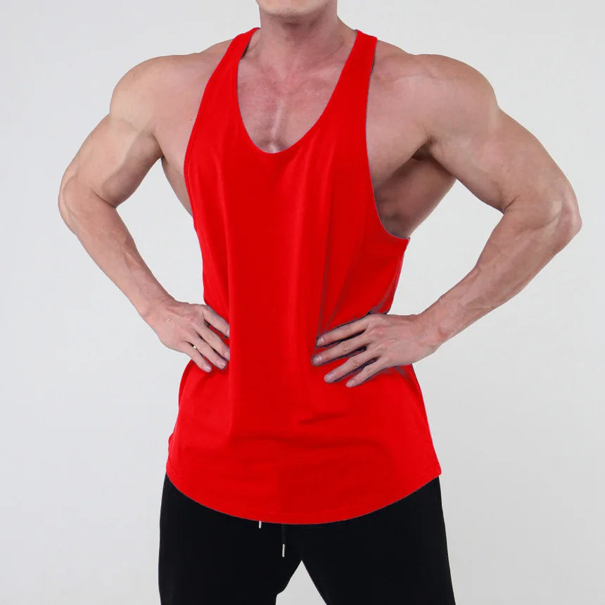 Sports Vest Men's Summer Solid Color All-Match Sleeveless I-Shaped Running Training Clothes Customized With Your Favorite LOGO