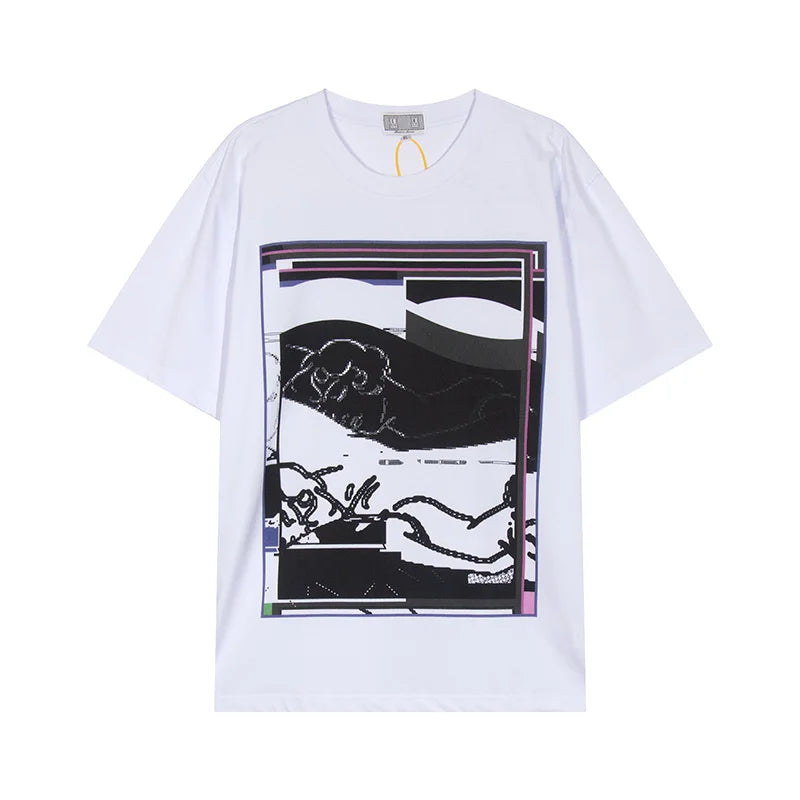 Vintage Batik Trapezoidal Logo Embroidery CAVEMPT T Shirt Men Women Oversized Short Sleeves Tee 100% Cotton CAV EMPT C.E T-Shirt