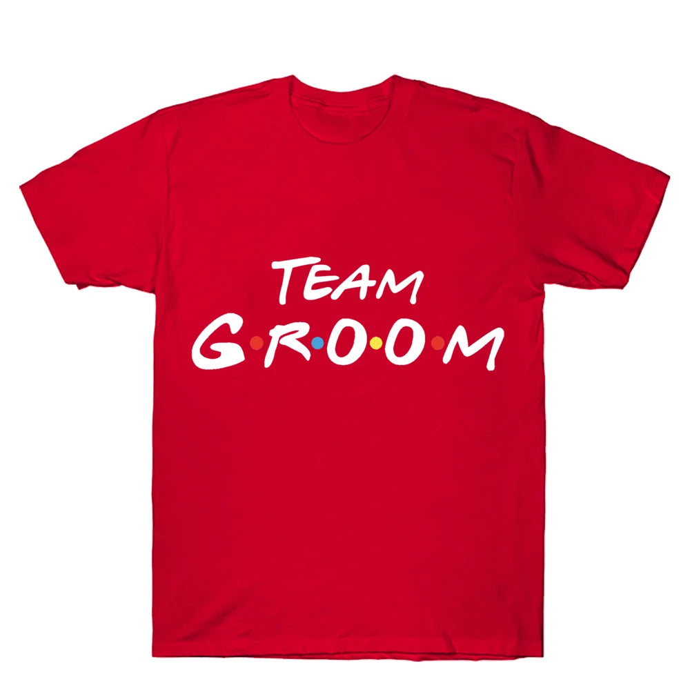 Team Groom Shirt Groom Bachelorette Party T-shirt Graphic Tee Husband Shirts Wedding Groomsman Clothes Male Tops Best Man Tshirt