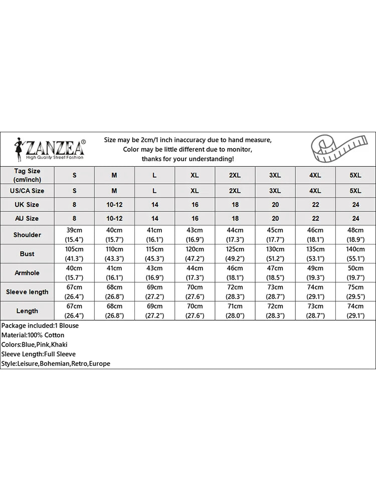 ZANZEA Spring Long Sleeve Solid Cotton Blouse Elegant Women Shirt Vintage Lace Patchwork Tops Mujer Casual Buttons Down Blusas
