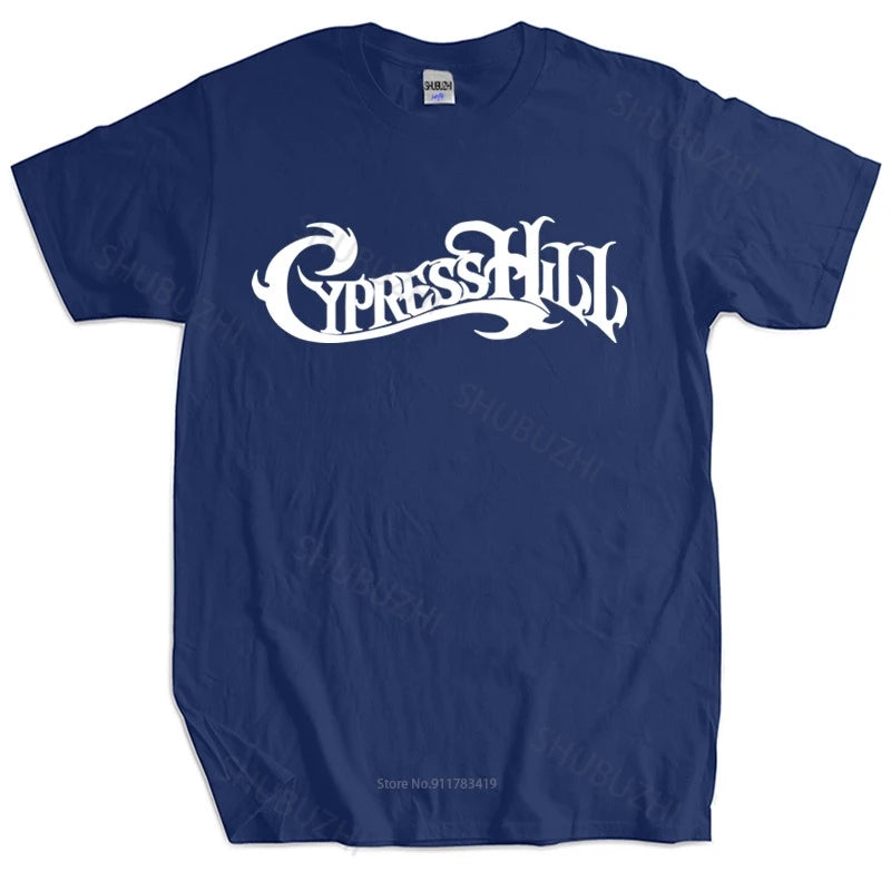 Cotton Tshirt Men Crew Neck Tops cypress hill black new mens hip hop up xxl rap band xl gangstas Men O-neck Teeshirt