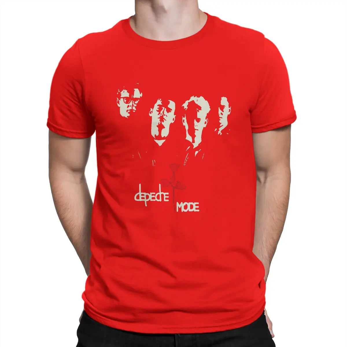 Men's T-Shirt Dmode Novelty Cotton Tee Shirt Short Sleeve Depeche Cool Mode T Shirt O Neck Tops 6XL