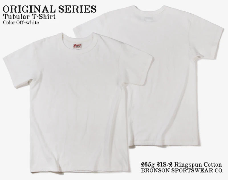 Bronson Heavyweight Seamless Tubular T-Shirt Summer Men's Plain Basic Tee Shirts