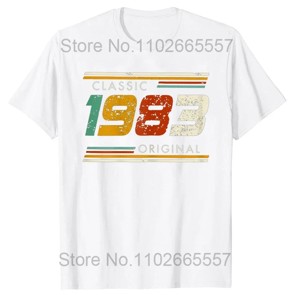 41 Years Old Made in 1983 Classic Original Vintage  T Shirt for Men Father Days Gift Idea Classic Accessories TShirt Cotton Tees