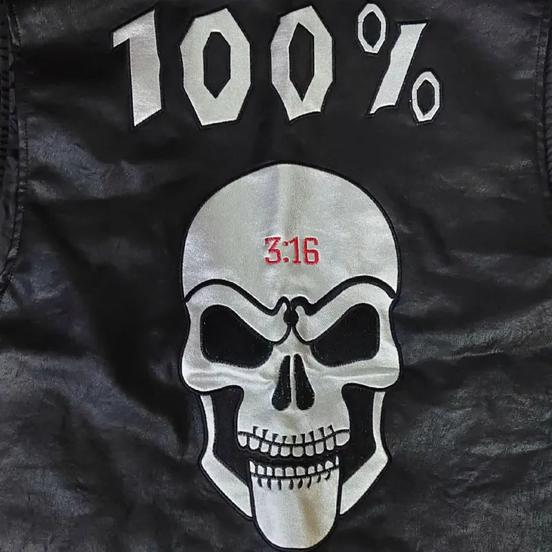 Stone Cold Steve Austin SOB Vest Black 3:16 Skull 100% WHOOP ASS