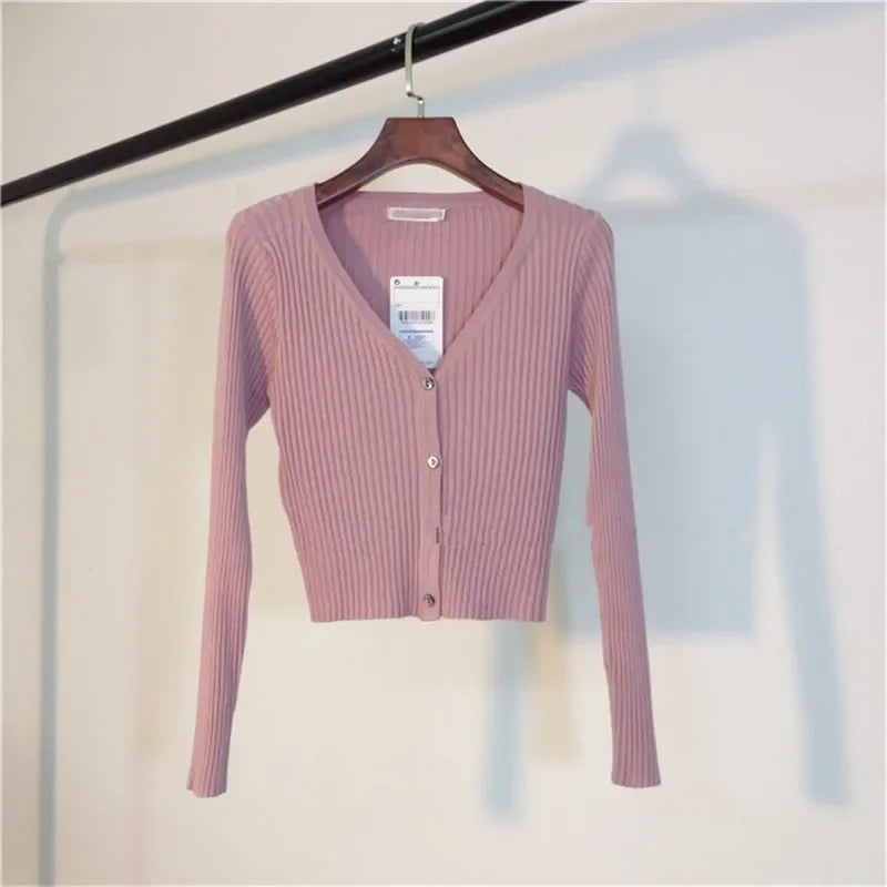 Neploe Spring Newly Patchwork Women Cardigans 2025 Fashion Slim Ladies Knitted Sweater Long Sleeve Buttons Sweaters 65057