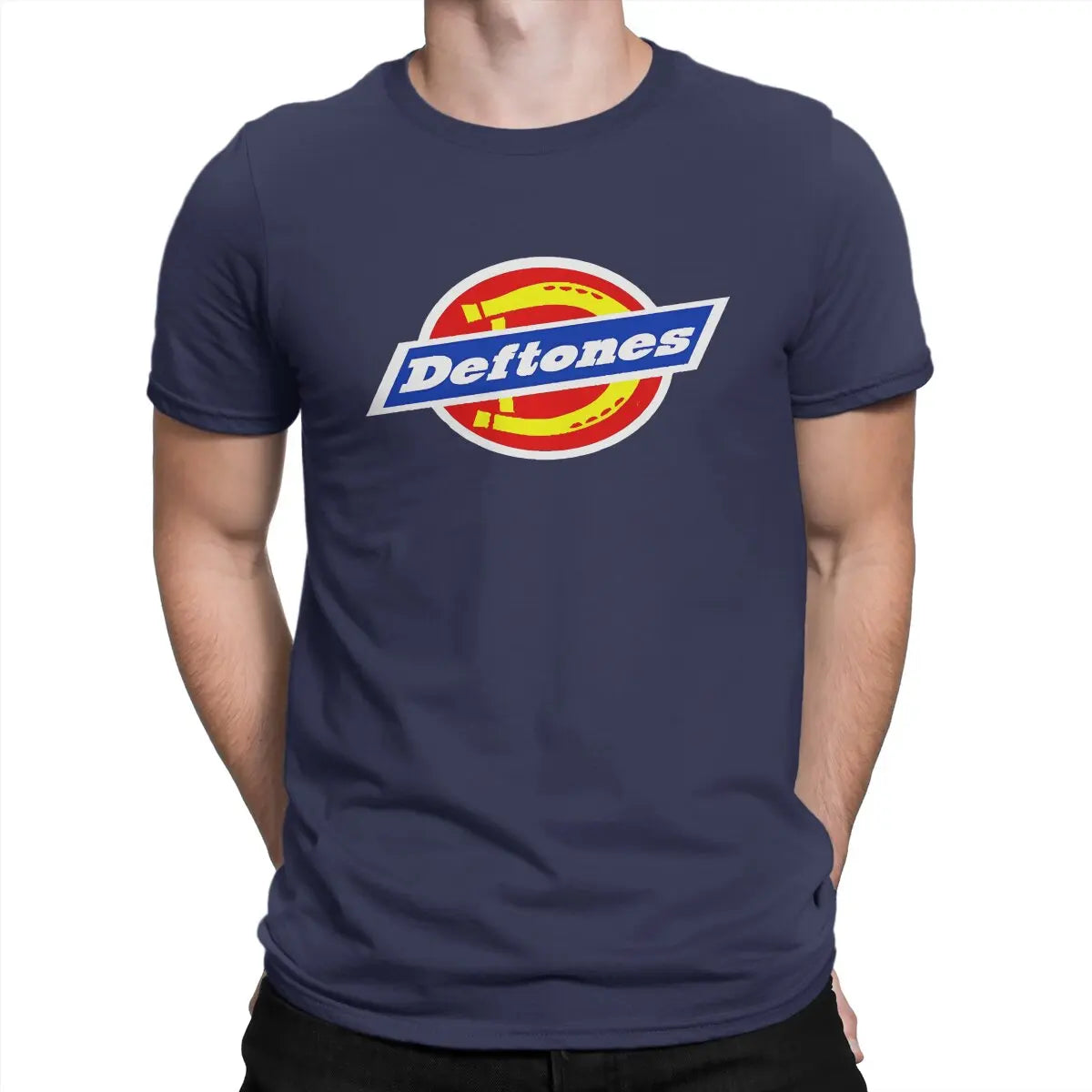 Appealing T Shirt for Men Pure Cotton Vintage T-Shirts Crewneck Deftones Tee Shirt Short Sleeve Clothing Birthday Present
