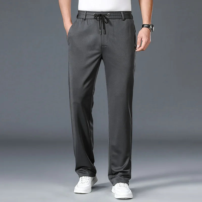 10XL Men's Oversize Bussiness Pants New Elastic Waist Formal Trousers Pluse Size Black Mens Work Classic Social Suit Pants Man