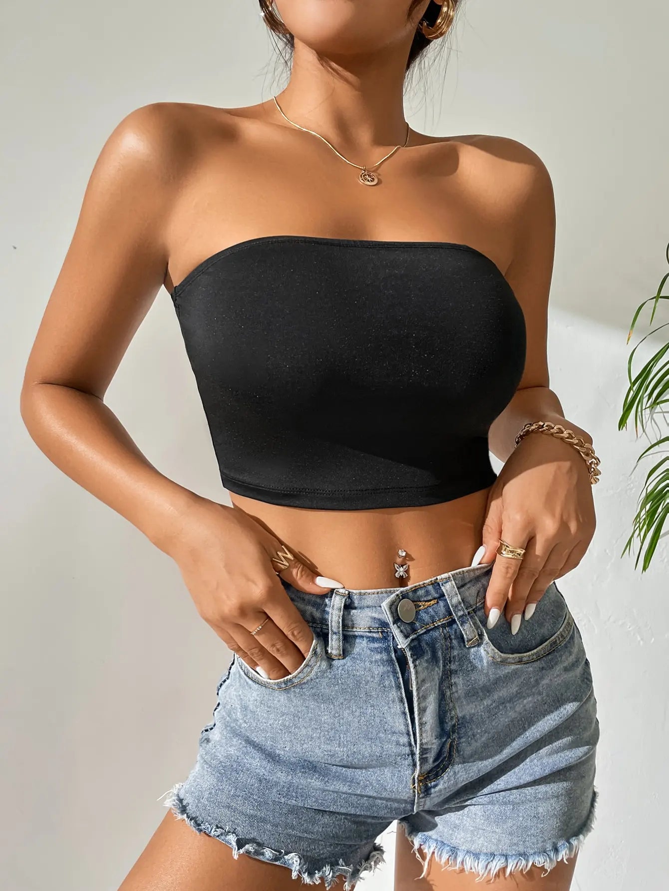 Summer Women Bra Selling Solid Color Tube Tops in Europe and America New Yoga Sports Women Wrapped Vest Women Tube Top Cropped