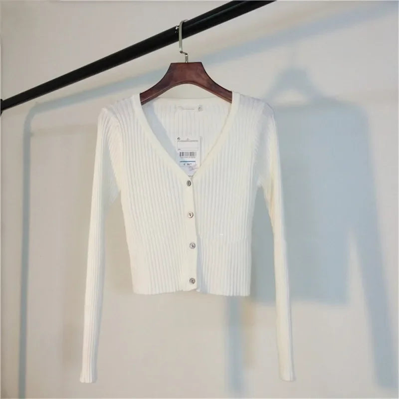 Neploe Spring Newly Patchwork Women Cardigans 2025 Fashion Slim Ladies Knitted Sweater Long Sleeve Buttons Sweaters 65057