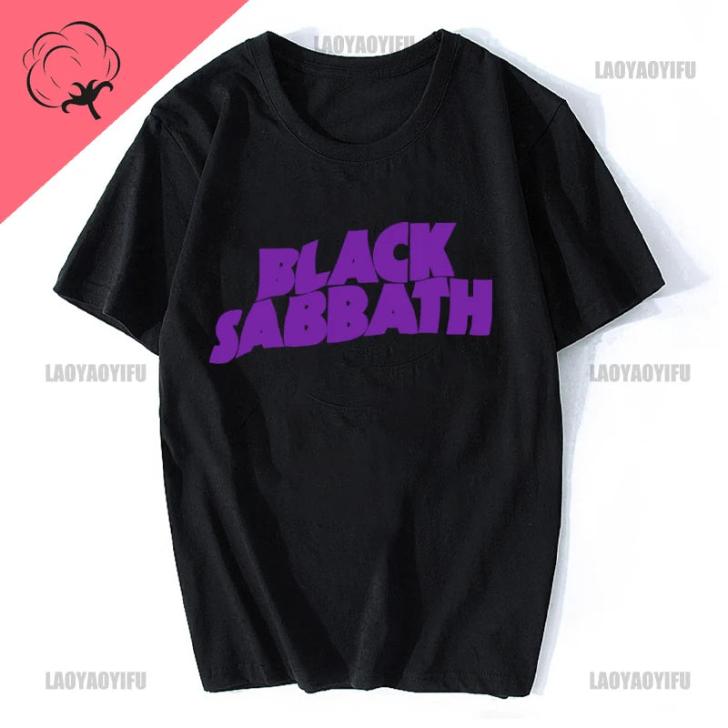 Men Women's Black Sabbath Rock Music T Shirts Cotton Tops Funny Short Sleeve O Neck Tee Shirt Gift Idea T-Shirt