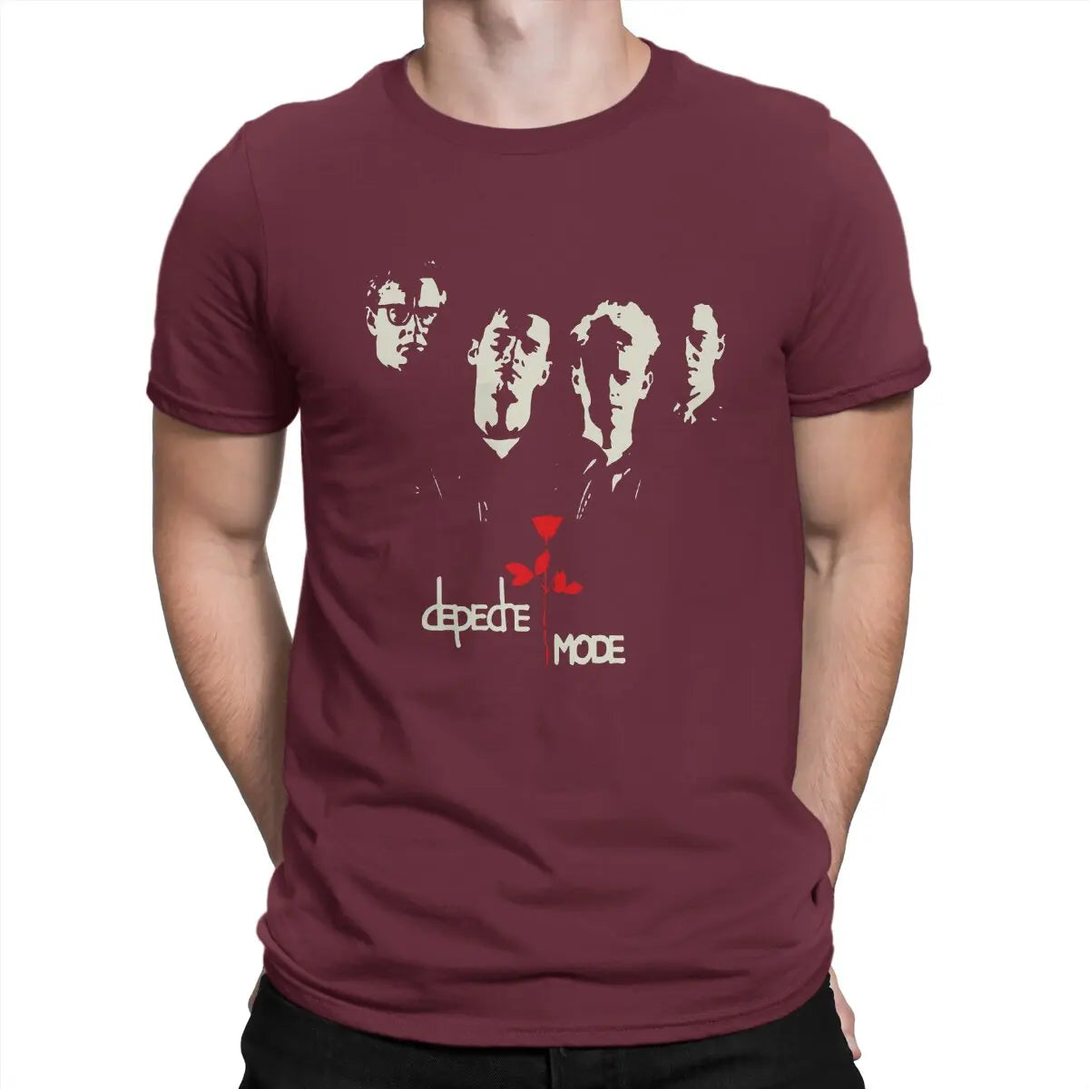 Men's T-Shirt Dmode Novelty Cotton Tee Shirt Short Sleeve Depeche Cool Mode T Shirt O Neck Tops 6XL