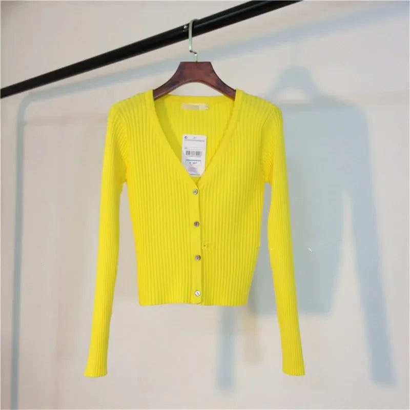 Neploe Spring Newly Patchwork Women Cardigans 2025 Fashion Slim Ladies Knitted Sweater Long Sleeve Buttons Sweaters 65057
