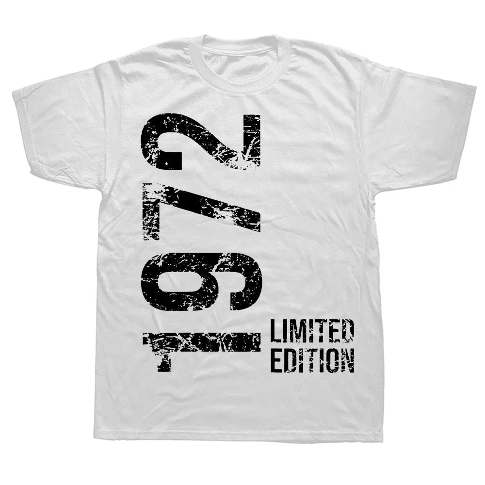 Summer Style T-shirt Novelty 51th 51 Years Man Woman Retro Vintage 1972 T Shirts  Streetwear Short Sleeve Birthday Gifts