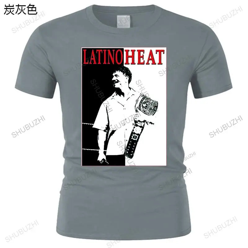 man Vintage print tshirs Eddi Guerrero Latino Heat T-Shirt Newest Fashion For Fashion Unisex round neck Teeshirt Euro Size