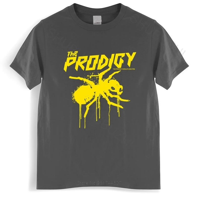 Mens summer cotton tshirt loose tops The Prodigy Men's T Shirt Black cotton tshirt male cotton tee-shirt bigger size