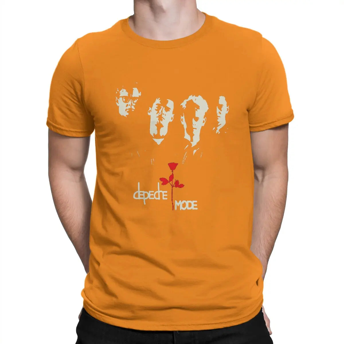 Men's T-Shirt Dmode Novelty Cotton Tee Shirt Short Sleeve Depeche Cool Mode T Shirt O Neck Tops 6XL