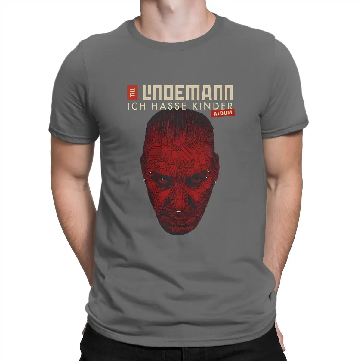 Men T-Shirts Angry style Funny 100% Cotton Tees Short Sleeve Lindemann T Shirts Round Collar Tops Gift Idea