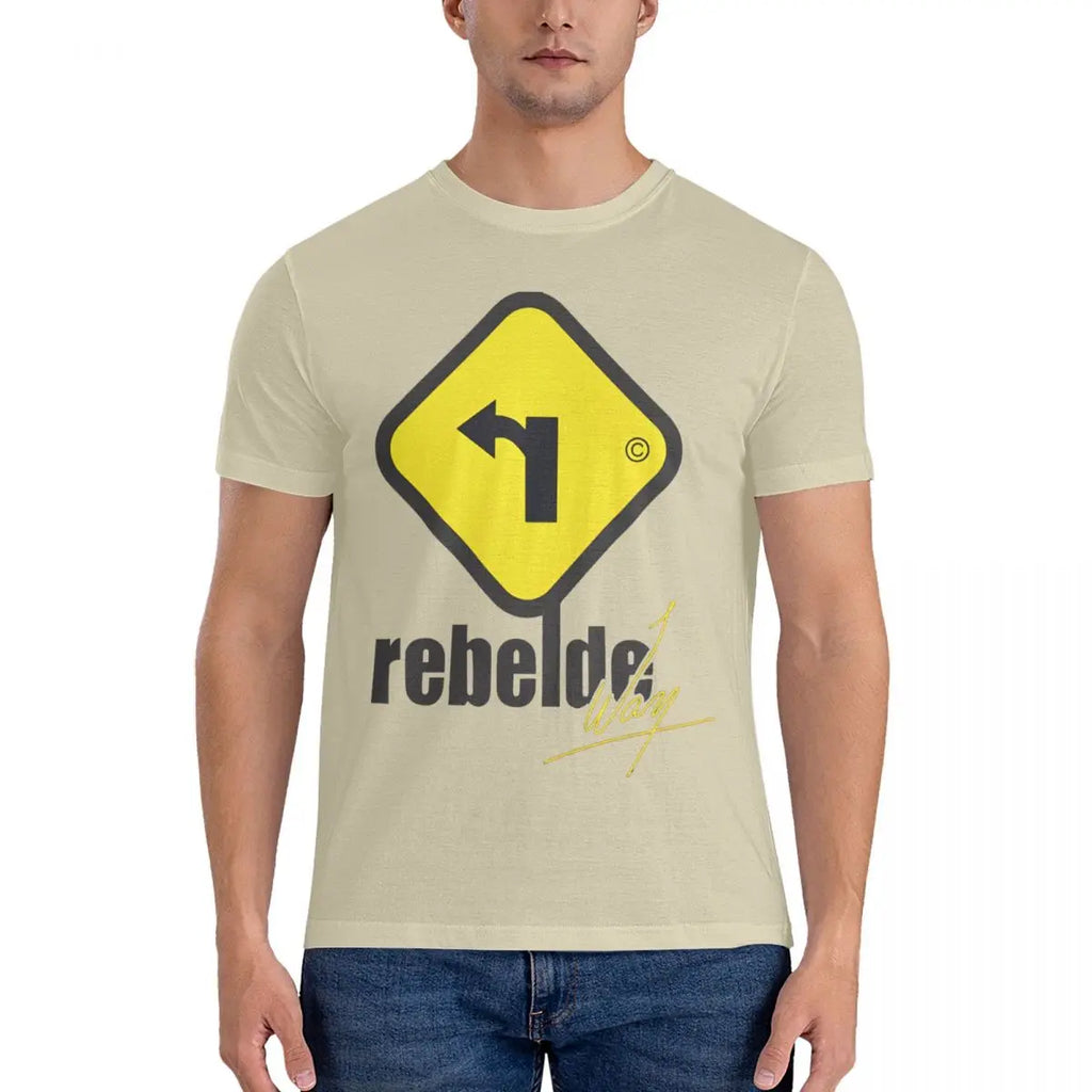 Way T-Shirt for Men Rebelde Vintage Pure Cotton Tee Shirt Round Collar Short Sleeve T Shirt Birthday Present Clothing