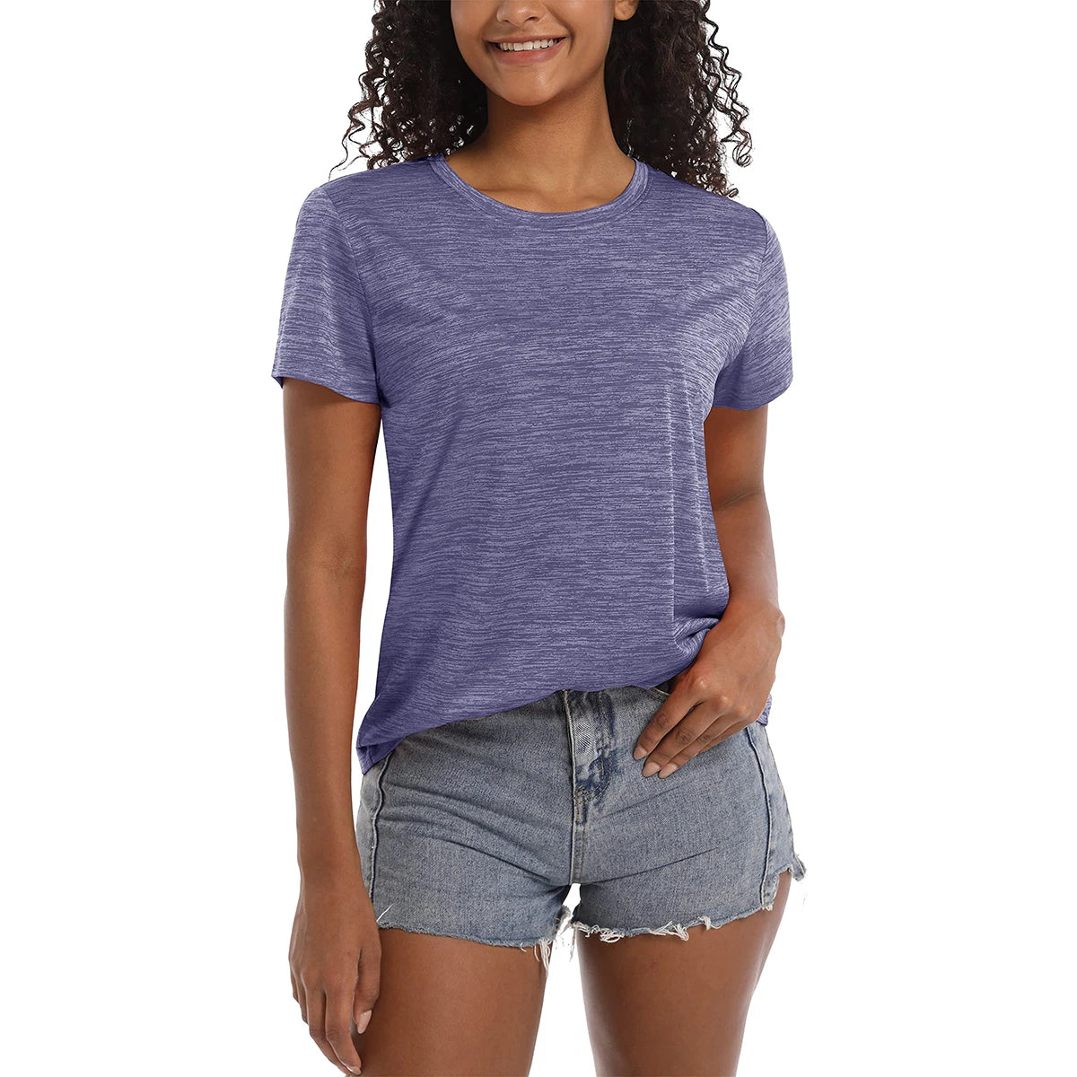 MAGCOMSEN Women's T-Shirts Casual Crewneck Short Sleeve Quick Dry Shirts Lightweight Performance Tees Hiking Gym Workout Tops
