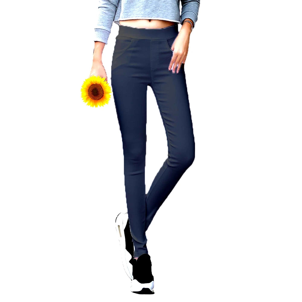 High Elastic Pants Womens  Pencil Push Up Butt Lifting Straight Comfort Korean Style XL Good Stretchy Trouses