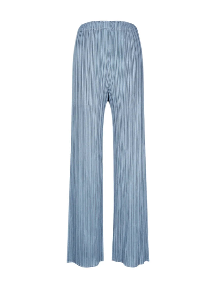 Spring Summer Autumn Women's Casual Elegant Miyake Designer Classical Loose Straight Pleated Pants High Waist Trousers In Stock