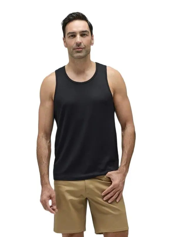 100% Merino Wool Tank Top Men Ultralight Merino Wool Base Layer Tank Tops Men Sleeveless Shirt Wicking Breathable Anti-Odor
