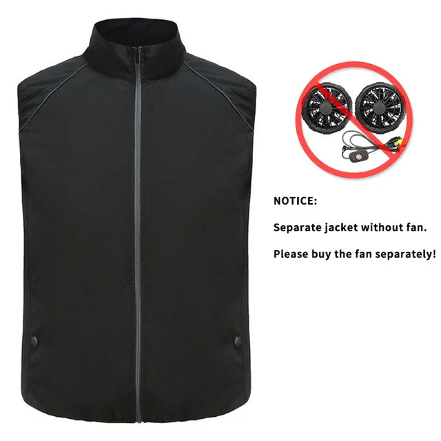 Men Summer Air Conditioning Clothing Fan Cooling Vest 2022 New USB Charging Cooling Sport Man Outdoor Solid Color Coat Plus Size