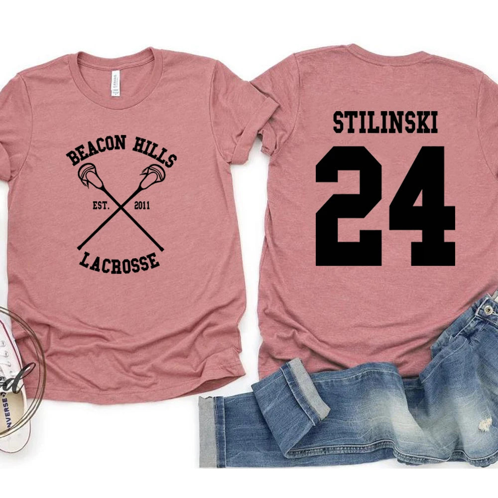 Teen Wolf Shirt STILINSKI 24 LAHEY 14 MCCALL 11 Fashion Print Tees The Original Beef of Chicagoland Shirt Harajuku Y2k 90s Tops