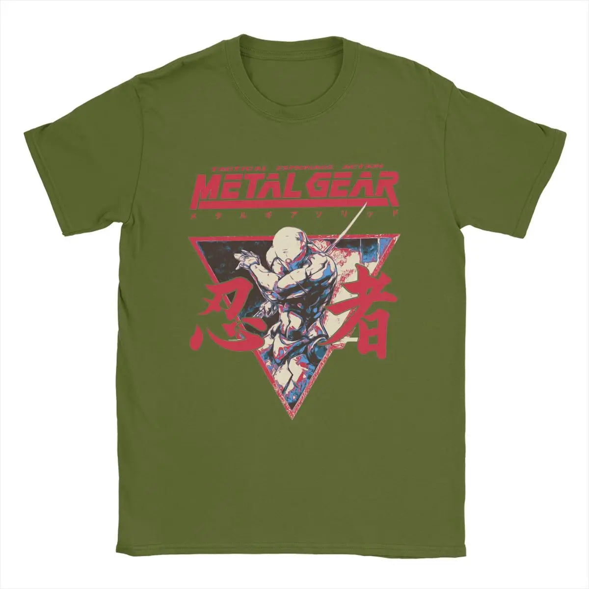 Men's T-Shirts Gray Fox Option C Metal Gear Solid Casual Cotton Tee Shirt Short Sleeve T Shirt Crew Neck Clothing Big Size