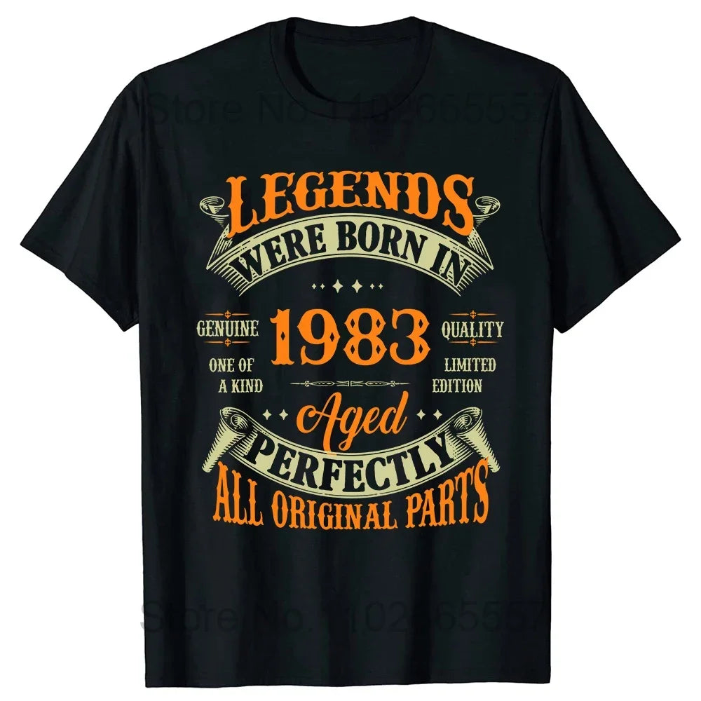 41 Years Old Made in 1983 Classic Original Vintage  T Shirt for Men Father Days Gift Idea Classic Accessories TShirt Cotton Tees