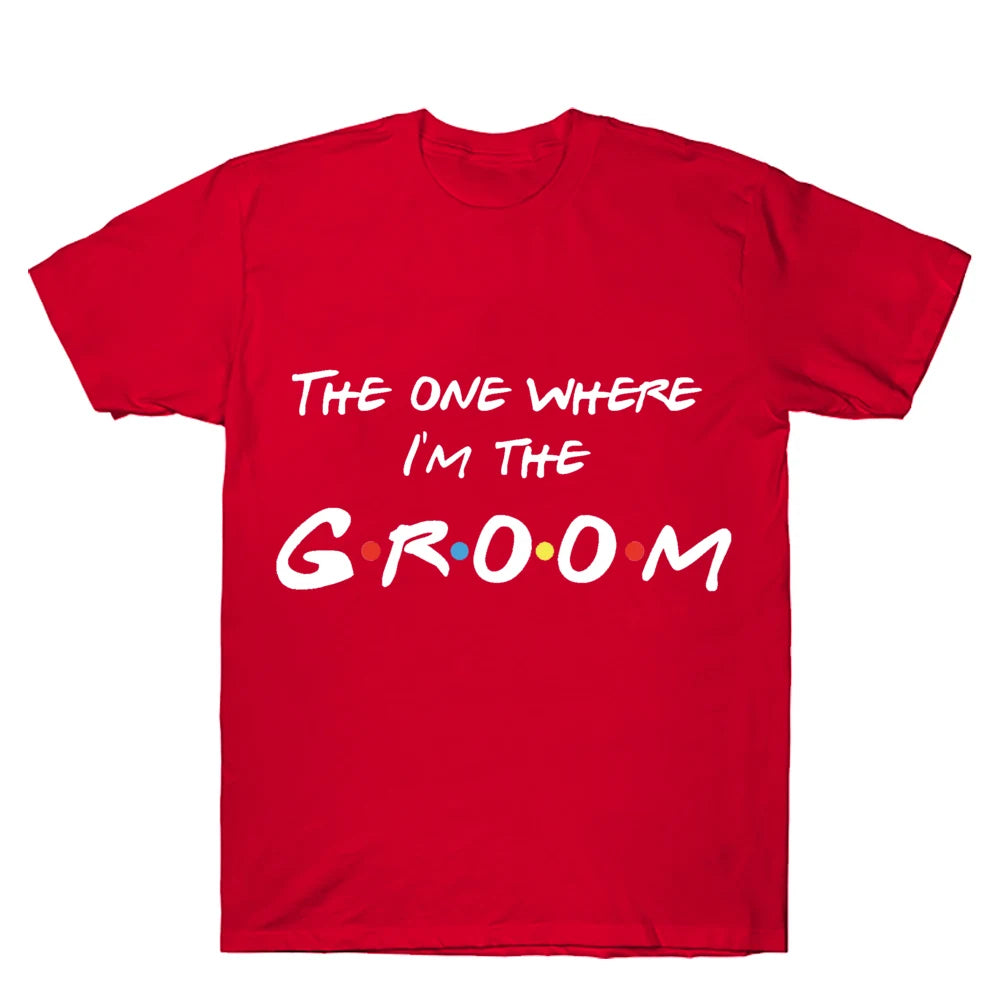 Team Groom Shirt Groom Bachelorette Party T-shirt Graphic Tee Husband Shirts Wedding Groomsman Clothes Male Tops Best Man Tshirt