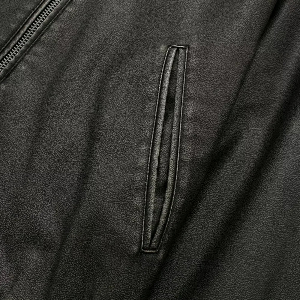 UNIZERA 2023 Autumn/Winter New Women's Wear New Fashion Casual Loose Retro Faux Leather Pilot Jacket Coat