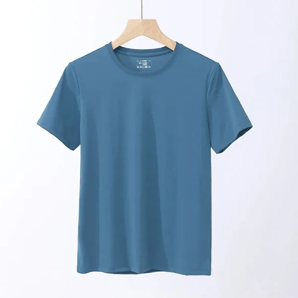 2 PCS Bamboo Fiber Viscose T Shirt For Men Short Sleeve Summer Breathable Tops Tees Plus Size Slim Fit Men's Clothing Running XL