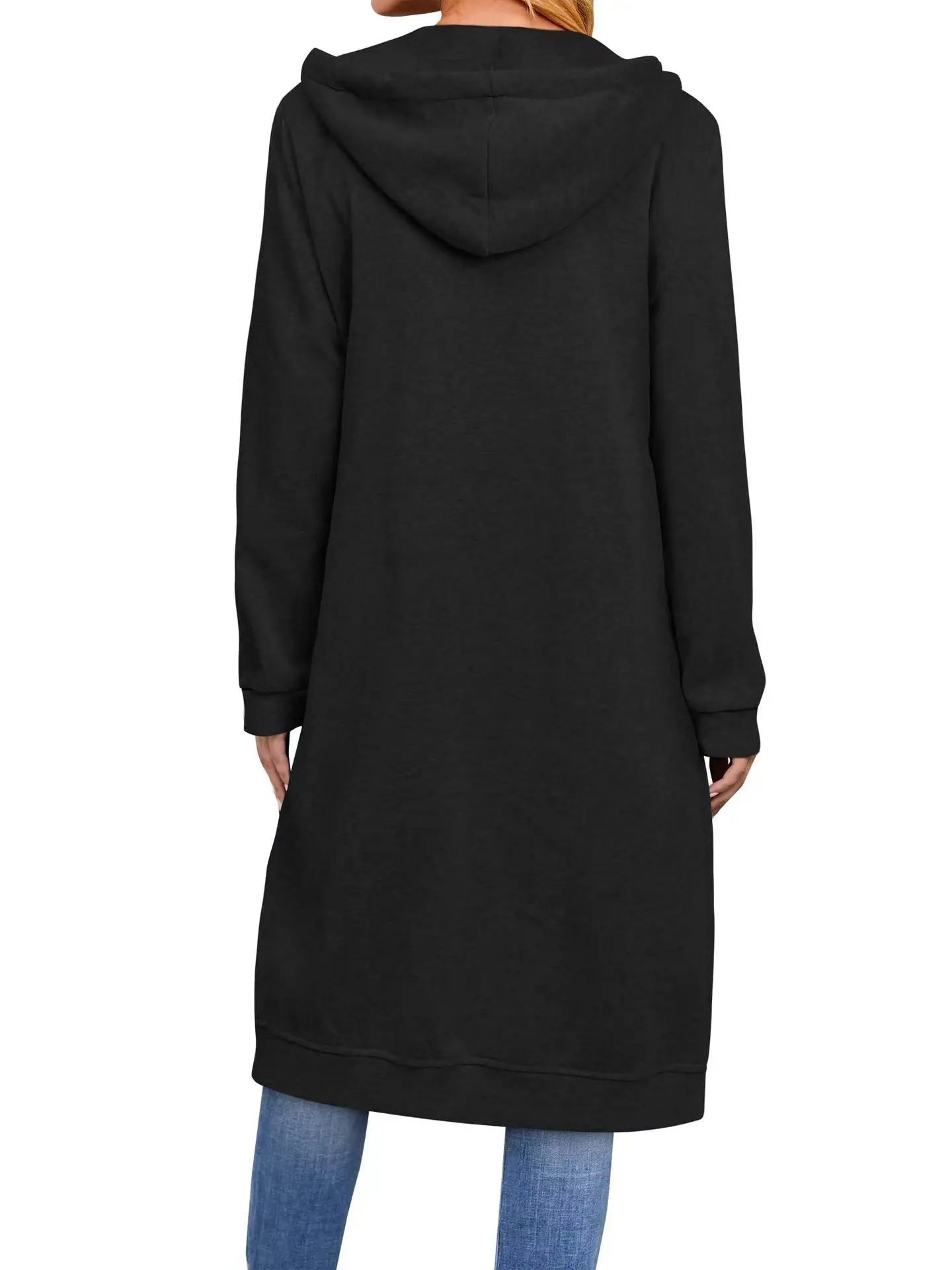 2024 Europe and the United States Amazon independent station autumn and winter cross-border new women's loose zip long cardigan