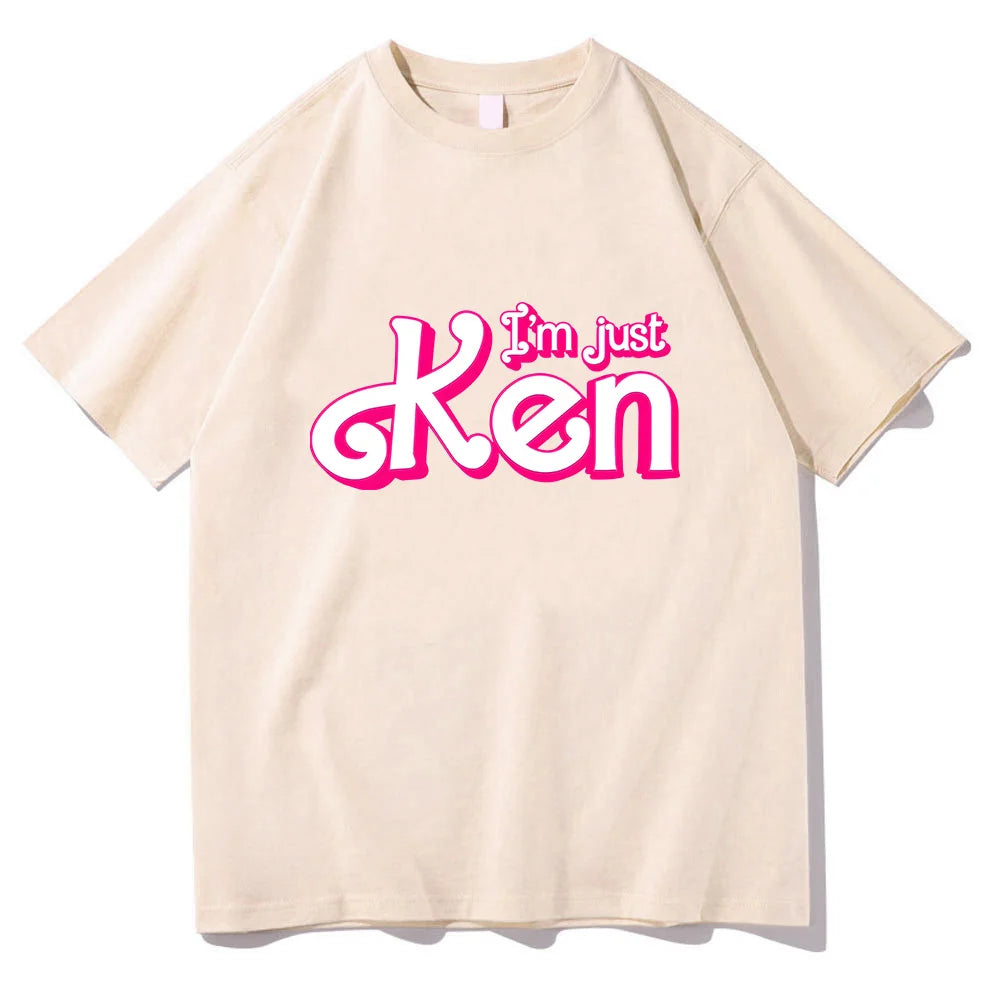 I'm Just Ken RyanGosling T-shir for Spring Round Neck Tee-shirt Graphic Printing Cotton Tshirt Ropa Hombre Comfortable Clothing