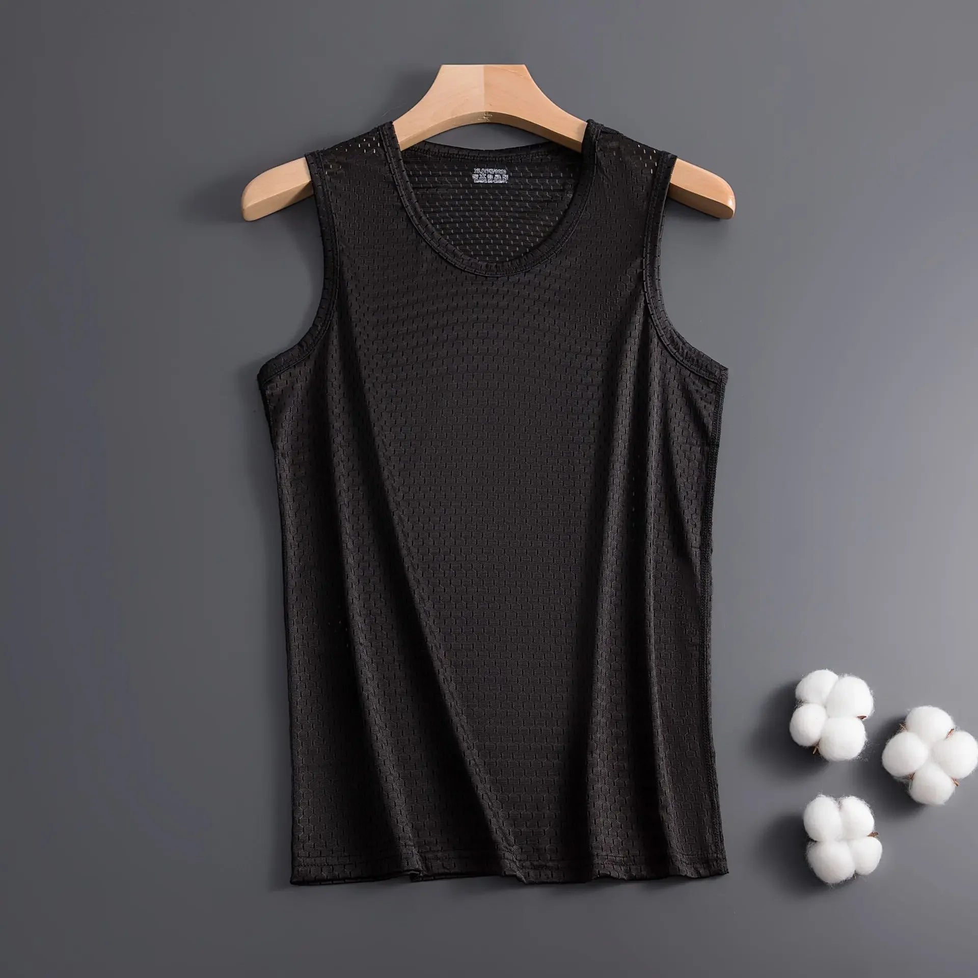 Mens Mesh Vest Ice Silk Quick-drying Bodybuilding Tank tops Fitness Muscle Sleeveless Narrow Men Vest Fitness Casual Sport Tops