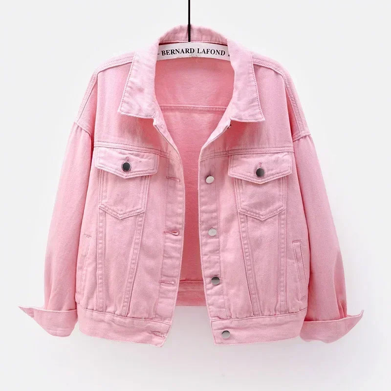 Denim Jacket Women Jeans 2025 Jean Jackets for Women Coat Veste Femme Purple White Yellow Mujer Red Pink Blue Black 3xl 4xl 2025