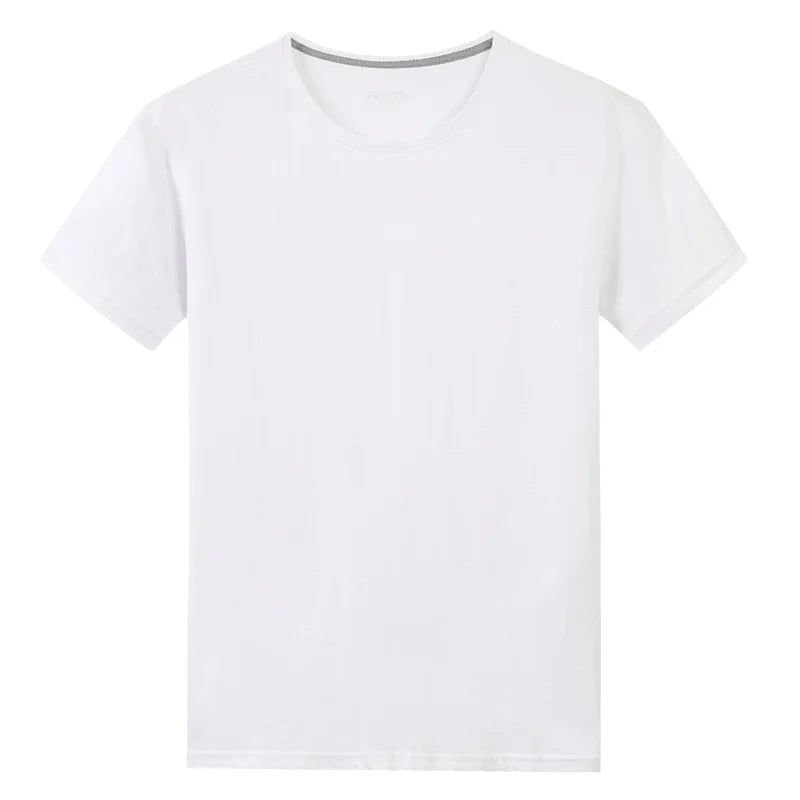 Summer New Men's 100% Cotton T-Shirt Solid Color Soft Touch Fabric Men's Basic Tops Tees Casual Men Clothing Fashion Tops Tees