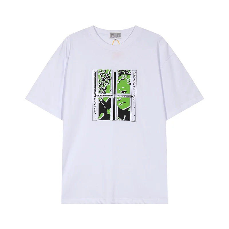 Vintage Batik Trapezoidal Logo Embroidery CAVEMPT T Shirt Men Women Oversized Short Sleeves Tee 100% Cotton CAV EMPT C.E T-Shirt