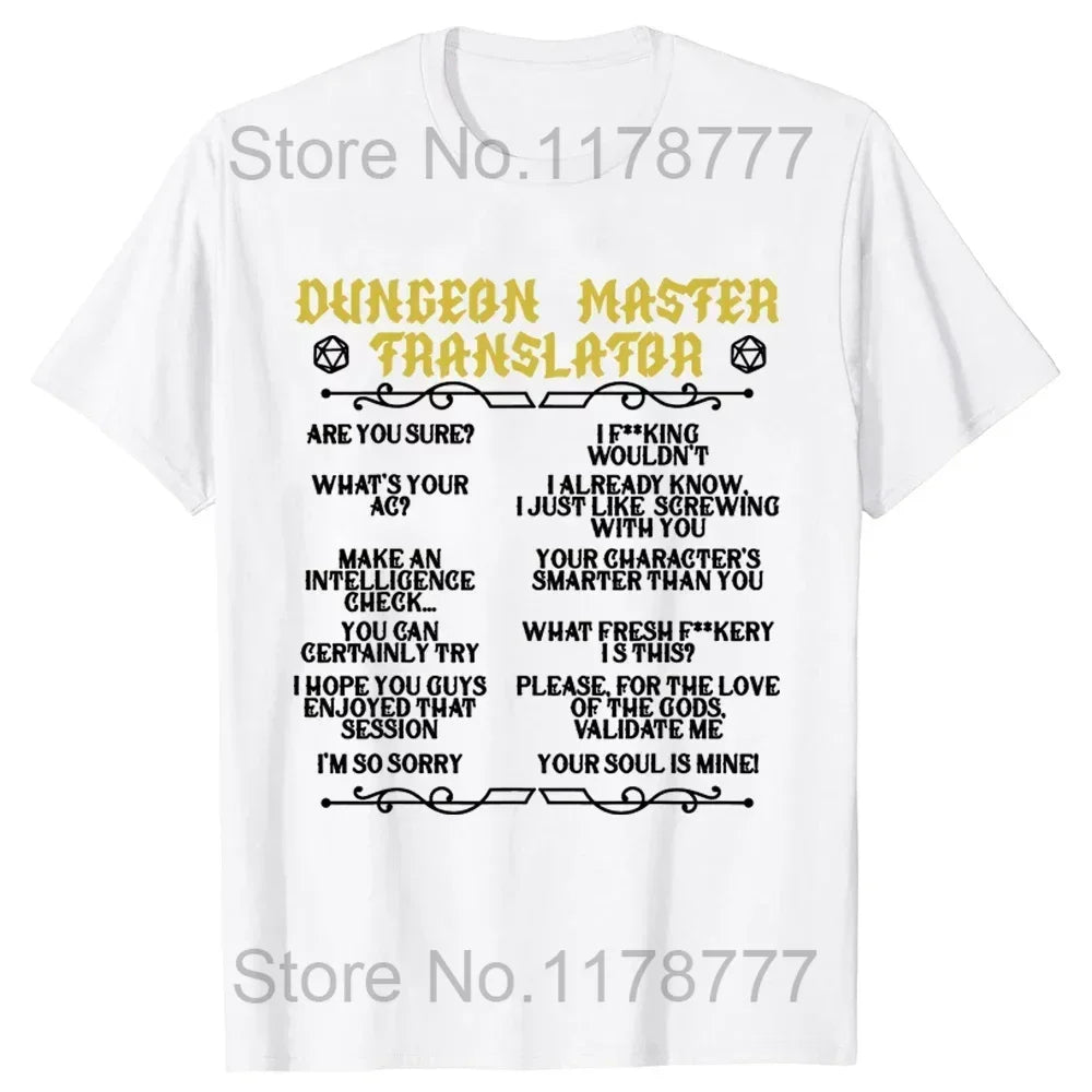 Retro Vintage ADHD&D Roll for Concentration Funny Gamer Dungeons DM RPG Dice Dragon T Shirts Summer Streetwear Gifts T-shirt Men