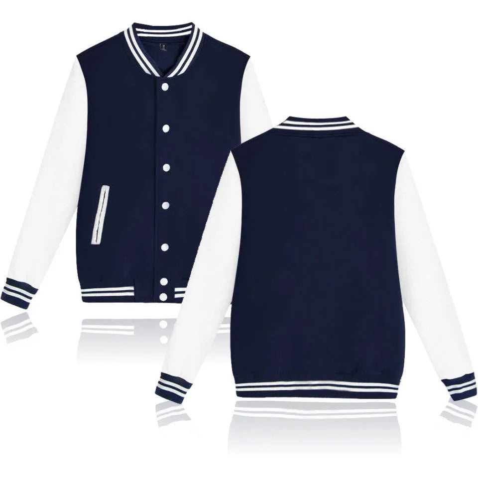 Customized Your Image logo Varsity Baseball Bomber Jacket Men Women Hip Hop Harajuku Jackets Kids Boys Girls Single Coats