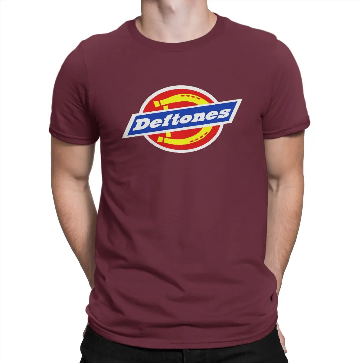 Appealing T Shirt for Men Pure Cotton Vintage T-Shirts Crewneck Deftones Tee Shirt Short Sleeve Clothing Birthday Present