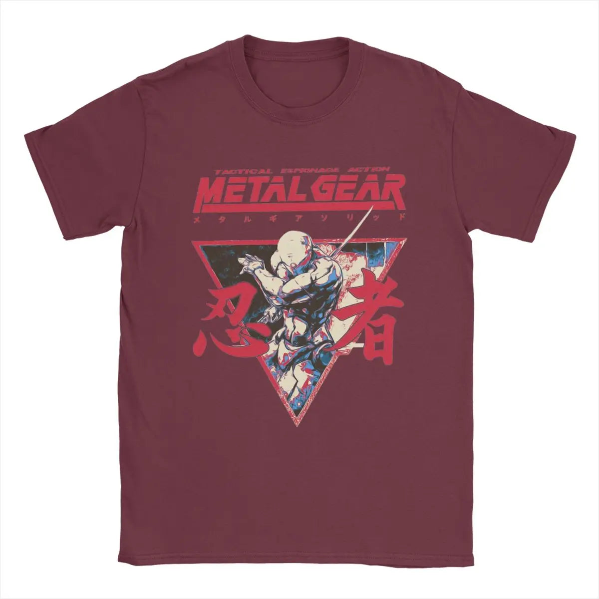 Men's T-Shirts Gray Fox Option C Metal Gear Solid Casual Cotton Tee Shirt Short Sleeve T Shirt Crew Neck Clothing Big Size