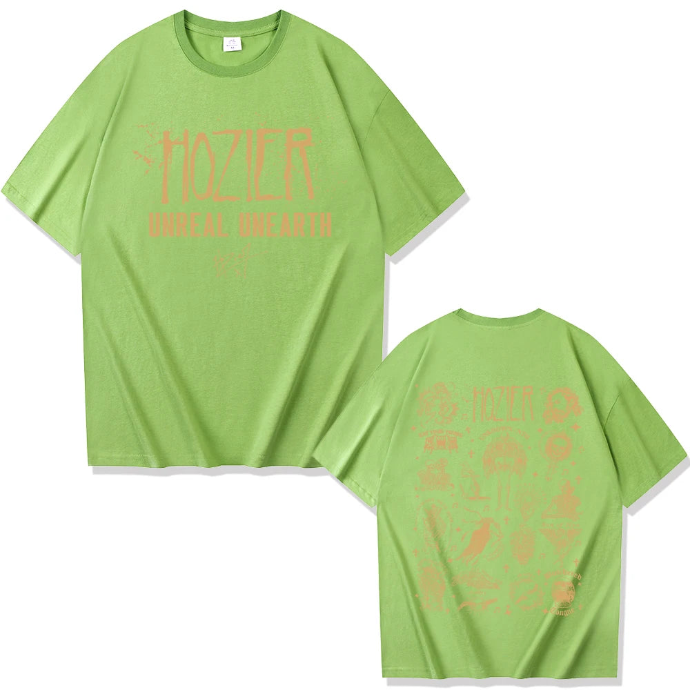 Hozier Shirt Hozier Music Album T-Shirt Steetswear Man Woman Hozier Unheard T-Shirt O-Neck Short Sleeve Shirts for Fans