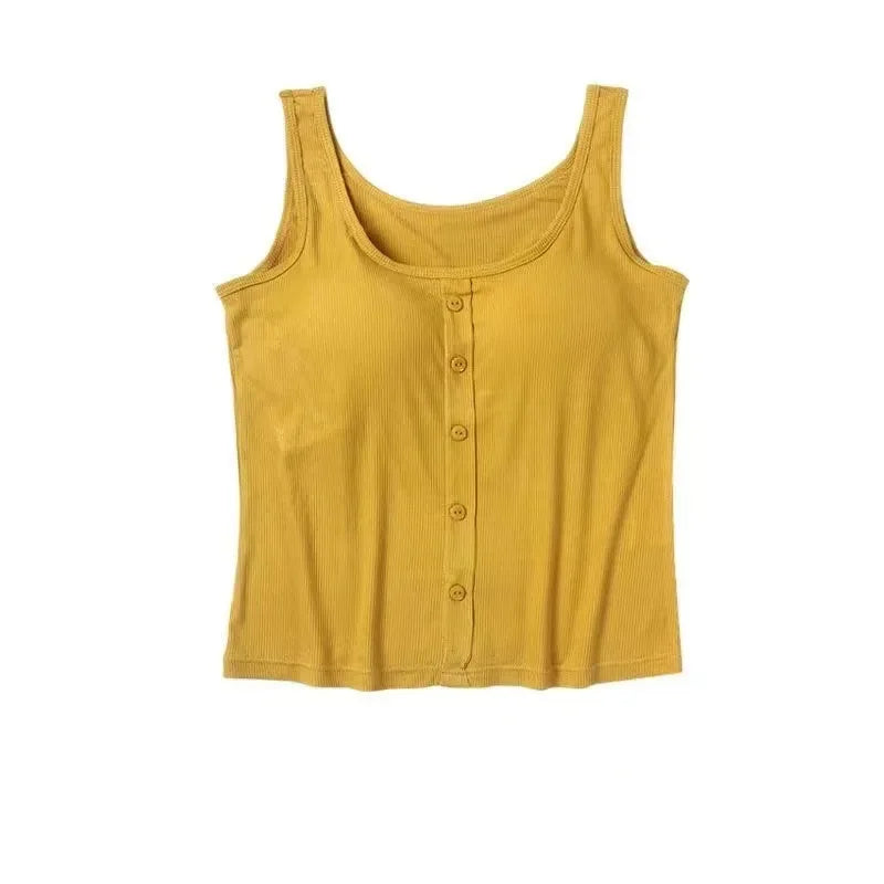 M-3XL For 35-75kg Modal Plus Size Women Camisole Top with Chest Pad Soft Comfortable Tank Tops