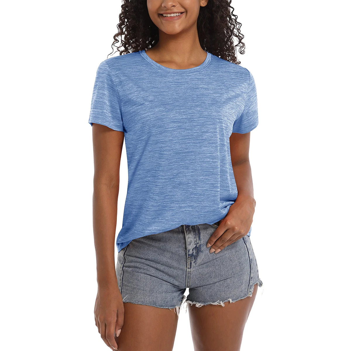 MAGCOMSEN Women's T-Shirts Casual Crewneck Short Sleeve Quick Dry Shirts Lightweight Performance Tees Hiking Gym Workout Tops