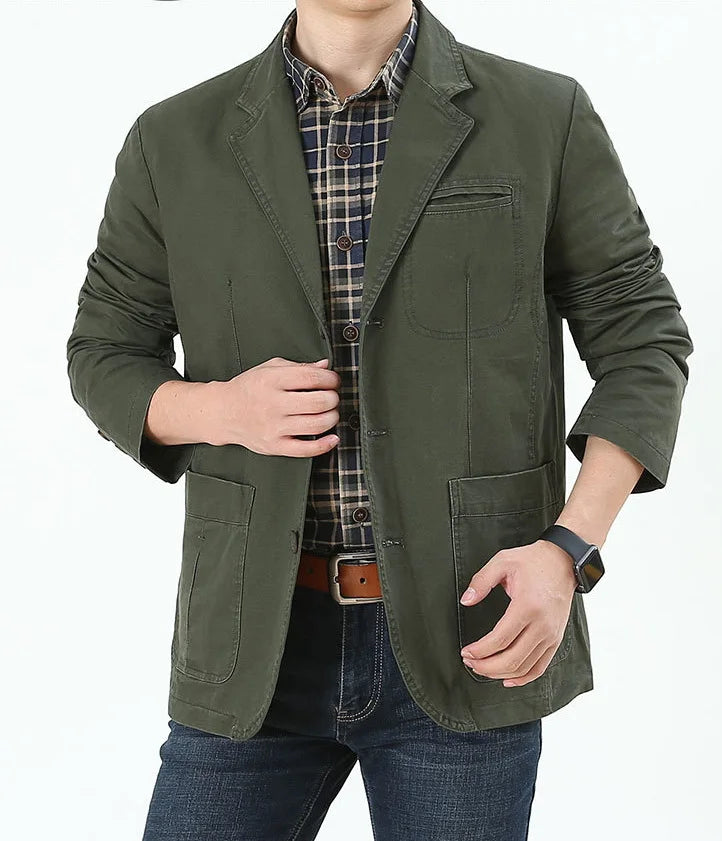 Men Blaze Suit Jacket ,Casual Blazers Cotton Loose Jackets ,Oversized Male Outerwear