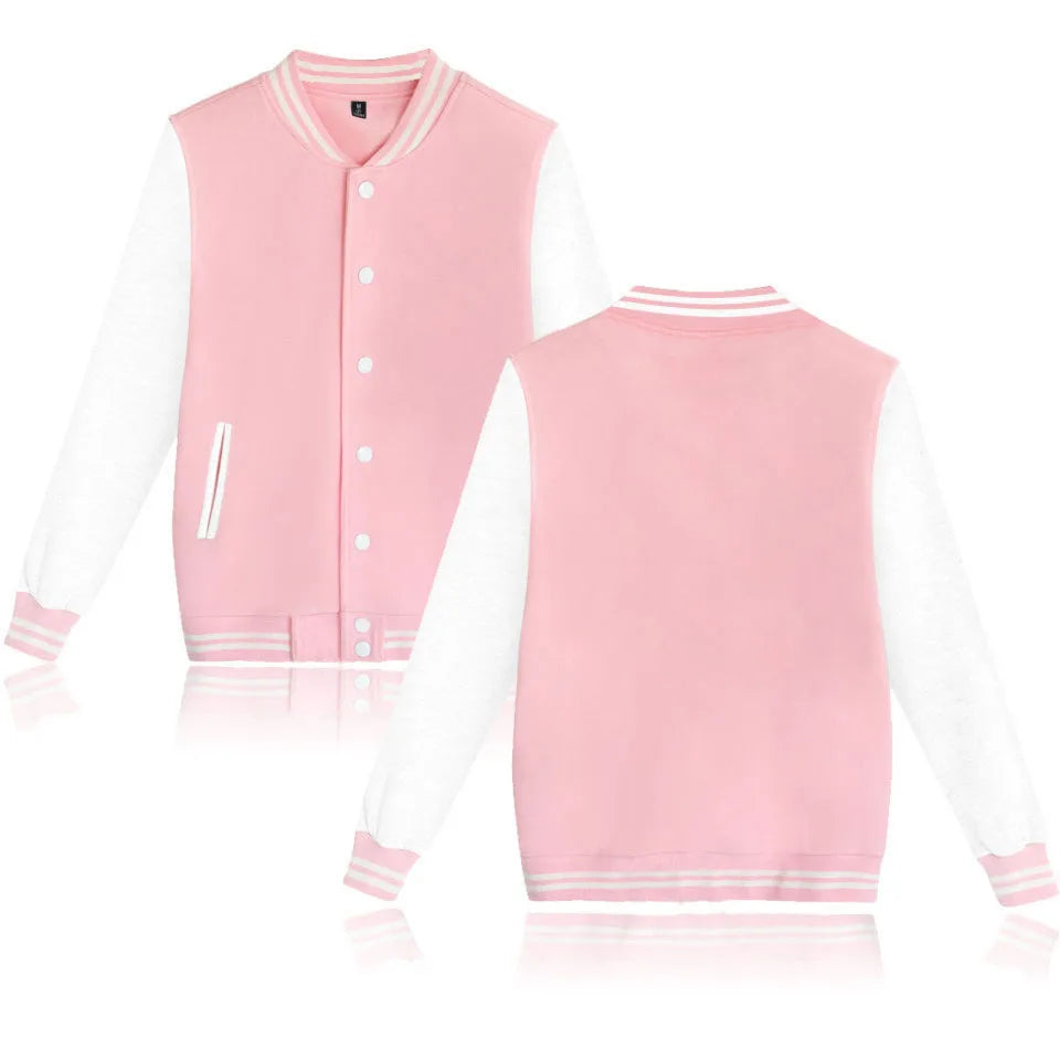 Customized Your Image logo Varsity Baseball Bomber Jacket Men Women Hip Hop Harajuku Jackets Kids Boys Girls Single Coats
